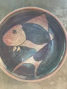 Go Fish, the Winds Show : Carved Carp Platter #22 — Miami Valley Pottery