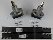 42" John Deere L100-L130, Scotts L1742, Saber 1642HS, 17.542HS Copperhead Commercial Mulcher Blade Spindle Kits - DECKIT30