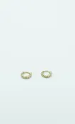 Gold Beaded Huggies | Single