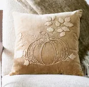 18x18 Velvet Pumpkin Pillow