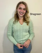 Ladies Cable Vee Sweater