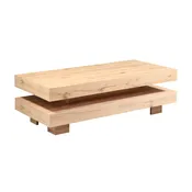 Alpine 55" Modern Coffee Table in Distressed Oak