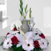 Red & White Urn Surround