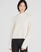 Cashmere Cropped Mockneck Sweater