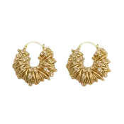 Artistic Geometric Drop Earrings with Dazzling Accents