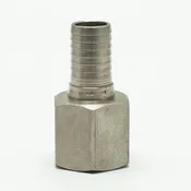 1/2" FPT TO 1/2" BARB - Stainless Steel