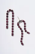 Arc Earrings - Rhodolite
