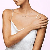 0.30 carat Diamond By the Yard Station Necklace in White Gold