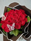 2 Dozen Elegant Premium Red Wrapped Roses