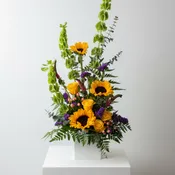 Modern Sunflower & Bells of Ireland