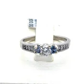 14KW .49ct OEC + .30ct Yogo Sapphire