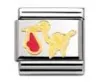 Authentic Nomination Link - Enamel - Pink Stork