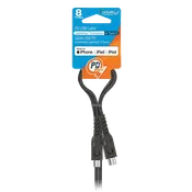 8' Braided Cable Type C to MFi 8-pin - Assorted