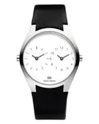 Danish Design Black Leather Band Stainless Steel Men's Watch