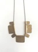 Multi Bronze tab necklace — 4orty Bridge Boutique