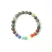 7 Chakra Bloodstone Bracelet