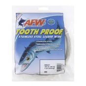 AFW Tooth Proof Single Strand Stainless Steel Leader Wire - 30 ft Coil