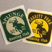 Jumping Buck Hunting Club Stickers