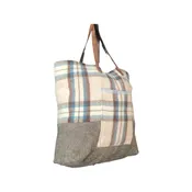 Beautiful British Wool Plaid Purse/Bag with Leather Bridle Straps
