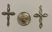 Black and Silver Crosses (10 Pieces)
