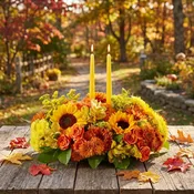 Giving Thanks Candle Centerpiece With Two Candles
