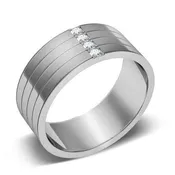 0.15 CT Round Cut Natural Diamonds - Mens Wedding Bands