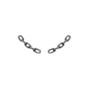 CHAIN COMET EARRING IN BLACK RHODIUM PLATED SILVER