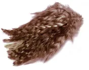 BARRED STRUNG NECK HACKLE. BROWN