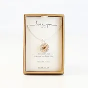 Love You Silver &amp; Gold Locket Necklace