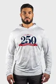 250th Mesh White Out Hoodie
