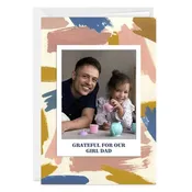 Abstract Brushstrokes Custom Father's Day Card