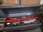 Lot 018 - Metal Craftsman Toolbox with Inner Till in Contents with Screwdrivers Sockets and More