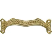 Antique Trunk Lid Lift Cast Brass or Cast Iron, 1-1/4" High x 4-1/8" Wide, Includes Fasteners