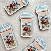 Anti Depressants Pill Bottle Dog Magnet