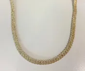 10k Yellow Gold  Miami Cuban Chain with Diamonds