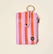 The Darling Effect Keychain Wallet Sicily Stripes Pink