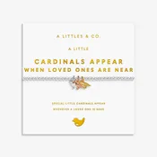 A Little Charmed Moments 'Cardinals Appear When Loved Ones Are Near' Bracelet In Silver, Gold-Tone, and Rose Gold-Tone Plating