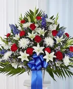 148706 HEARTFELT SYMPATHIES RED, WHITE & BLUE