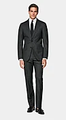 Dark Grey Houndstooth Perennial Tailored Fit Havana Suit