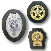 BBR-3 - Custom Cut Leather Belt Badge Holder