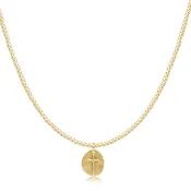 17" Beaded Choker Classic Gold 2mm Small Inspire Charm