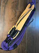 2" Off Set Purple on Black Poly Pro 9/7 RH or LH  3/4 x 3/4" EPT Bull Ropes Rodeo Rope 16'
