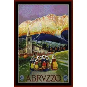Abruzzo - Vintage Poster pdf counted cross stitch pattern