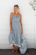 Amanda Dress Blue Small Multi