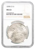 1898-O Morgan Dollar NGC MS-63 - Rarcoa | Rare Coin Company of America, Inc