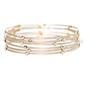 Beautiful Illusion Bracelet 3598: Clear/ Mix Silver Gold