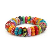 Aasha Kantha Oval Beaded Stretch Handcrafted Bracelet (B5019)