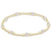 Enewton - Classic Gold Purpose Pattern 4mm Bead Bracelet Pearl