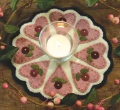 Hearts and Flowers Candle Mat Pattern and Kit