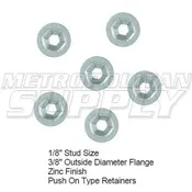 Repl Nuts Push On Type Non-Threaded Stud, Zinc Finish (25/pk)